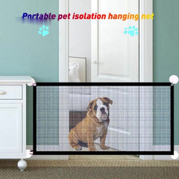 Pet%20Gate%20Baby%20Gate%20Magic%20Mesh%20Pet%20Gate%20Enclosure%20Fences%20Adjustable%20Portable%20Folding%20Mesh%20Dog%20Gate%20-%20Image%202