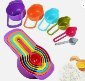 Bộ 6 muỗng đong nhựa nhiều màu