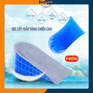 COMBO 4 Đệm Gel Lót Giày Tăng Chiều Cao Thoáng Khí Hamart Tuyệt Đỉnh Êm Ái Thoải Mái Gấp 4 Lần
