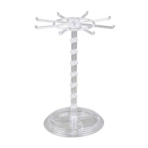 Rotating Rack 2 Layer Clear Jewelry Organizer Necklace Earrings Bracelet Display Stand