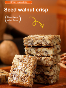 Linen Seed Walnut Crisp High Fiber Healthy Delicious Biscuits Fiber Linen Seed Walnut Crisp