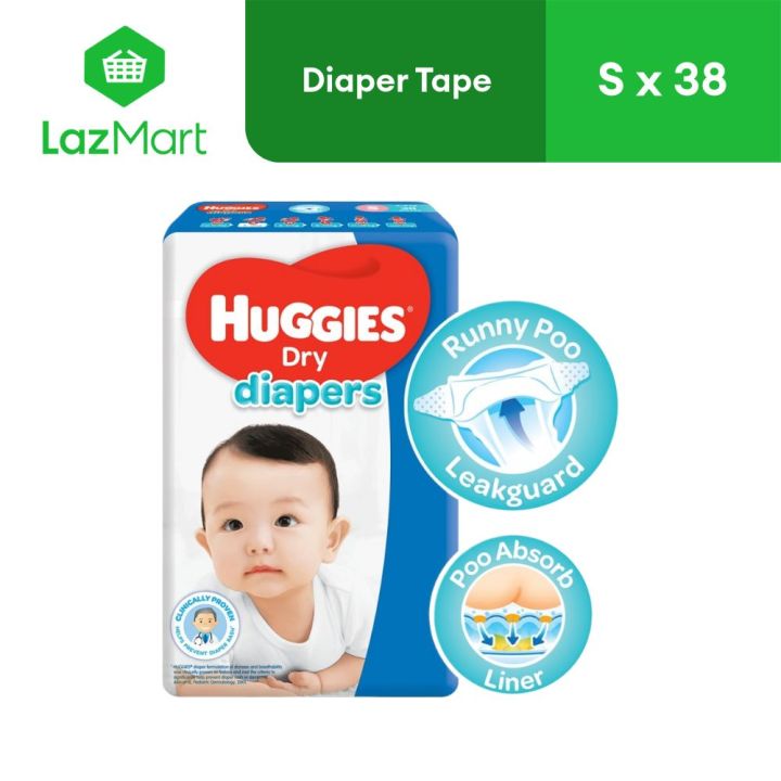 Huggies Dry Small (4-8 kg) 38 pcs x pack (38 pcs) Tape