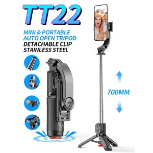 2026 Tripod Auto Pop Bounce Open Stand Selfie Stick Premium Stable Remote Bluetooth Camera Shooting Accessories TT22