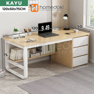 Homedoki Meja Kantor / Meja Komputer / Meja Kerja Minimalis / 120cm Meja Belajar / Meja Kantor Dengan Laci