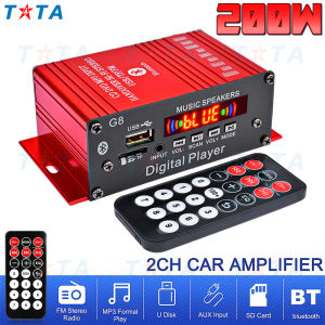 800W G919 Mini Amplifier 12V/220V FM SD HiFi bluetooth 5.0 Stereo Audio Player Power Amplifier Car Home With Remote Control 2.0 Channel Audio Player Home