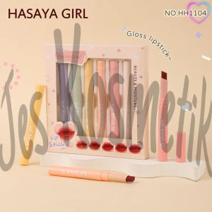 Hasaya Girl Lipstik Beauty & Moisture Lipstick [1 SET isi 6 PCS] / Grosir Kosmetik