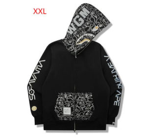 ali92024 ฉลามรุ่นใหม่ 3D เสื้อสเวตเตอร์แบรนด์แฟชั่นมีฮู้ดพิมพ์ลาย  WGM เสื้อสเวตเตอร์ถักปักลายสำหรับผู้ชาย