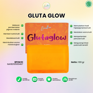 Sabun Wajah Dan Badan Glutaglow Soapbar 2 in 1 Lindka Face Facial Wash Pemutih Badan Brightening Extrak Collagen BPOM