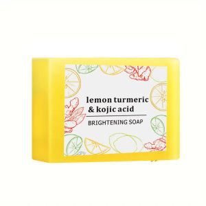 Handmade turmeric soap lemon turmeric skin softening soap essential oil soap essential oil soap with refreshing and oil-controlling effects