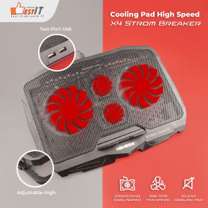 NYK Nemesis Cooling pad 4 Fan Storm Breaker X4 | Kipas pendingin Laptop