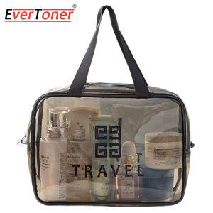 EverToner Women Portable Travel Wash Bag PVC Transparent Waterproof Makeup Storage Pouch Large Capacity Beach Pouch Organizer