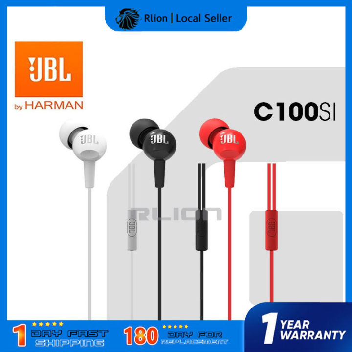 Rlion/Original JBL C100Si C200Si Stereo Wired Headphones Deep Bass