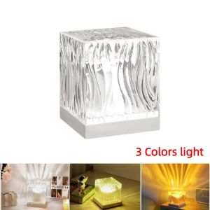 MMLUCK Dynamic Wave Effect Ocean Waves Projector Light 16 Colors Light USB Northern Lights Projector Birthday Gift Auto Rotate Water Ripple Crystal Lamp Bed Room Decor