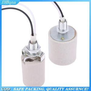 [COD] LED Light Ceramic Screw Heat Resistant Adapter Home Use Socket Round For E14 Bulb Base E27 Lamp Holder With Cable
