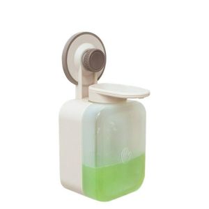 Bathroom Suction Cup Liquid Soap Dispenser Kitchen Sink Plastic Press Portable Wall-mounted Hand Bottle Punch-free Bath Supplies