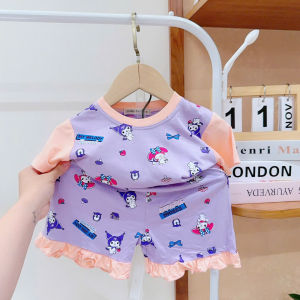 [9-17kg] Bộ thun lạnh tay ngắn phối bèo Minky Mom cho bé gái [Bé yêu Minky Mom]