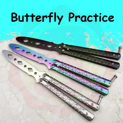 New Trainer Butterfly Folding Blade training Practice Stainless Steel Balisong Style
