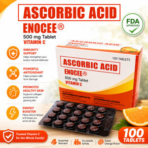 Vitamin C 500mg Ascorboc Acid for Immunity | Enocee Box of 100s