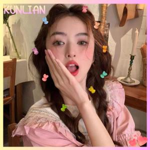 [KUNLIAN] 10Pcs Cute Colorful Flower Small Hair Claws Lovely Hair Decorate Claw Clips Kids Sweet Cartoon Hair Accessories Headwear Gift