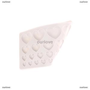 [COD] ourlove แม่พิมพ์ซิลิโคนรูปหัวใจแบบทำมือแม่พิมพ์เค้กขนมฟองดองท์ช็อคโกแลตเค้กอุปกรณ์ตกแต่งขนมอบแม่พิมพ์เรซิน25ชิ้น