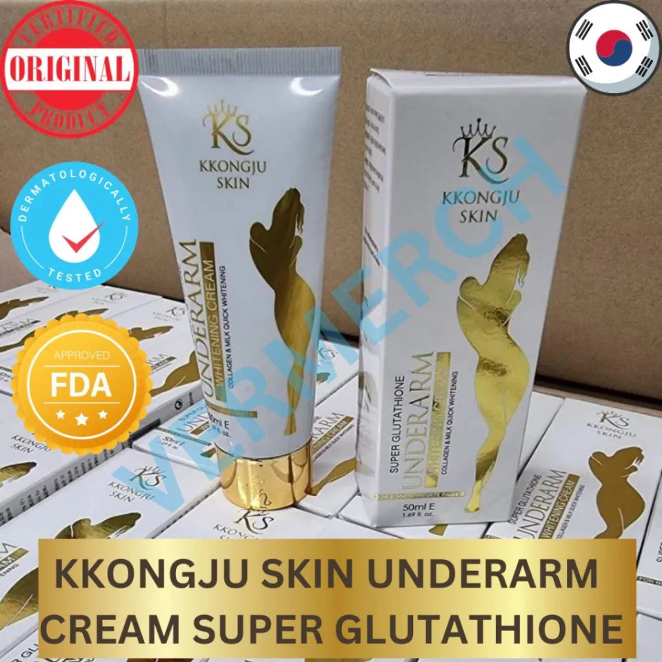 Authentic KS Glutathione White Plus+ for Skin Whitening and Brightening  from Korea (32 Tablets) KS Underarm Cream Vita UV Sun Cream Collagen and  Whitening Soap and Acne Soap White Plus