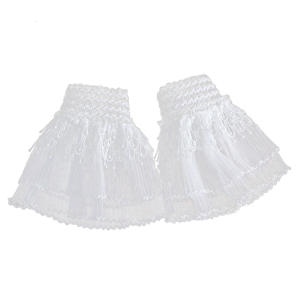 Double Layer Lace Sleeves Wrist Cuffs Arm Covers Decorative Sleeves For Office Women Daily and Party Clothing Enhancer
