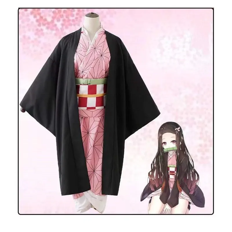 Kids Anime Demon Slayer Kimetsu no Yaiba Nezuko Cosplay Wigs