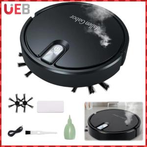 Smart Robot Vacuum Cleaner Rechargeable Household Cleaner with Rubber Brush for Hard Floor Pet Hair Carpet