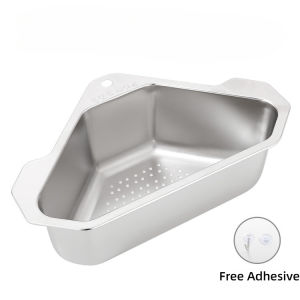 304 Stainless Steel Sink Drain Basket Hanging Kitchen Mesh Dish Vegetable Wash Basin Leftover Filter