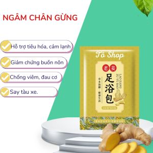 Combo 5 túi ngâm chân thảo dược ngải cứu gừng hồng hoa ích mẫu giúp ngủ ngon giảm đau nhức