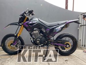 Stiker CRF 150L decal setiker CRF 150L stiker motor MOTIF HITAM UNGU D-I2-729 I2-326