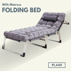 Folding Bed – Adjustable Nap Bed for Camping Travel or Single Escort Use (LKH)