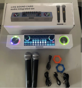 New Multifunctional Voice Changing Speaker With Wireless Mic For Live Party Meetting Sound Card SY-06