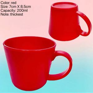 Aka Tasa for Coffee Baso Pang Coffee Baso Set 6pcs Mugs Coffee Set 6pcs Sale Plastic Mug with Handle Plastic Baso Makapal Rice Cup Pantakal Rice Cup for Serving Plastic Cup for Kids Plastic Cups Reusable Mugs Souvenirs Giveaways