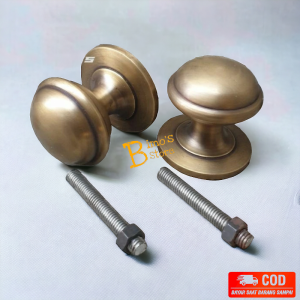 Knob Pintu Kuningan Motif Polos 2 pcs Kenob Pintu Gagang Pintu Handle Pintu