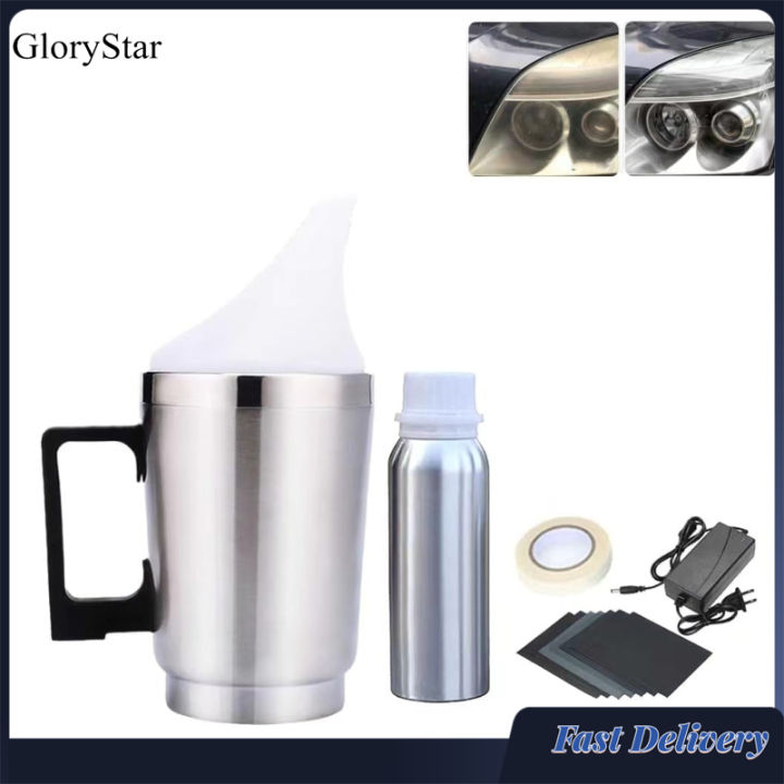 GloryStar Car Headlight Restoration Kit 100ML Repair Liquid Atomizing