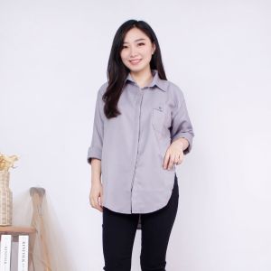 KEMEJA TUNIK POLOS BAHAN SHAKILA FASHION PREMIUM ALL SIZE M TO XL