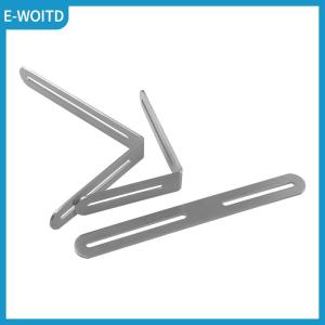 【E-WOITD】 Stainless Steel Adjustable Angle Code Long Hole Activity 90 ° Right Angle Furniture Fixer L-shaped Shelf Bracket Connector