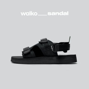 Walko - Sandal Gunung Traveling Outdoor Pria Wanita Casual - Montague Black