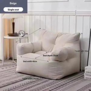 Lazy Sofa chair Bedroom Bean Bag Cover With Filling Double Seater tatami Lazy Chair Kerusi Malas Besar Siap isi 懒人沙发