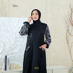 Gamis Wanita Dress Muslim Baju Gamis Terbaru Ellen Series by ZNR Muslimah
