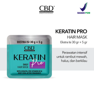 CBD Hair Mask Pro Keratin / Color Shield / Collagen Repair / Bio Peptide Sachet 35gr (Masker Rambut)