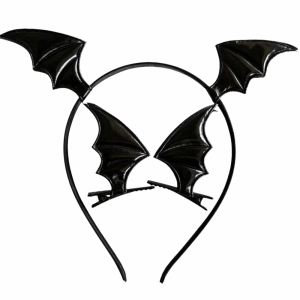 VINEY Gothic Halloween Bat Hair Clip Fashion Creative Bat Wings Headband Cosplay Headwear Non-slip Dragon Devil Hair Clips Pins Halloween Party