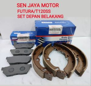 BRAKE PAD BRAKE SHOE FUTURA T120SS KAMPAS REM SET DEPAN BELAKANG FUTURA T120SS