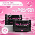 10Pcs Prestige Niacinamide Whitening Soap Acne&Oily Skin Dry Skin Dark Spot 75g. 