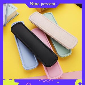 Nine percent กล่องใส่ช้อนส้อมแบบพกพาหลากสีกล่องเก็บช้อนส้อมของนักเรียนกล่องอาหารเย็นของใช้ในครัวเรือนเครื่องมือในครัว