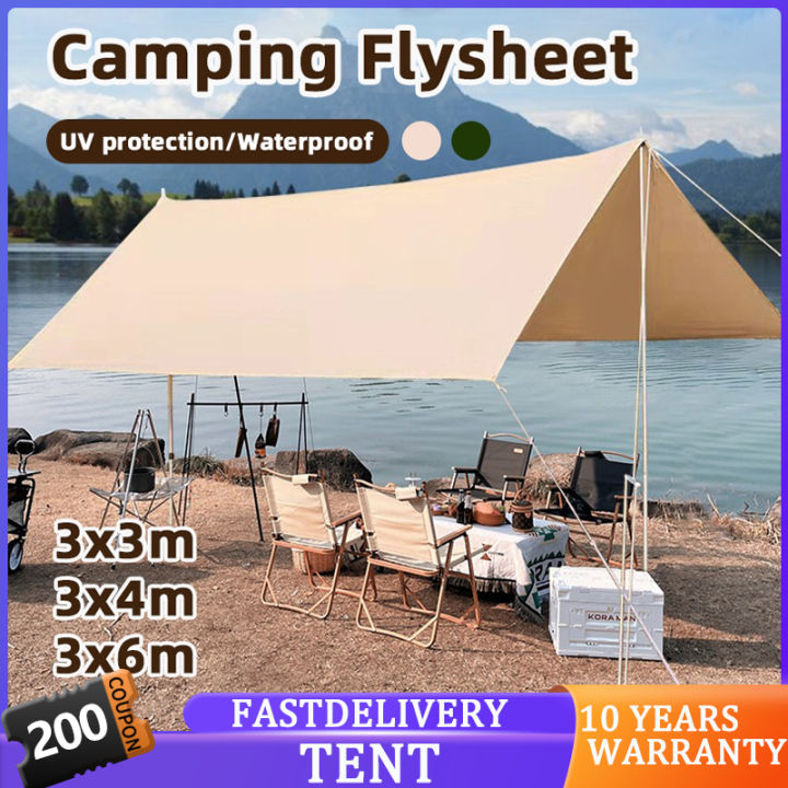 Flysheet Waterproof Groundsheet Camping Tarp Ultralight Weight Shelter ...