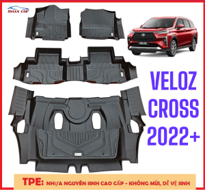 - Thảm lót sàn MAXXCAR xe TOYOTA VELOZ CROSS 2022+ nhựa TPE nguyên sinh 5D tràn viền CAO CẤP.