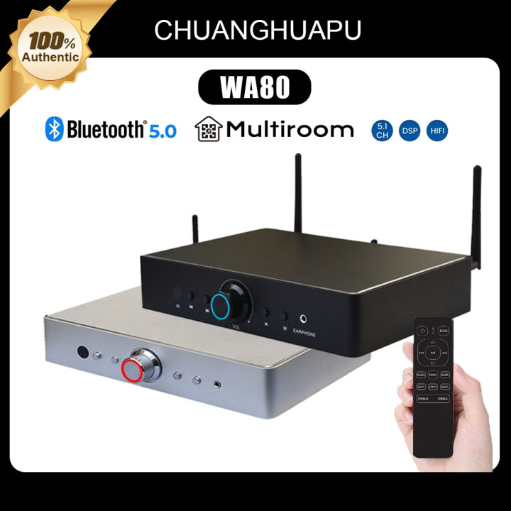 WA80 60W*2 ESS9023 WiFi and Bluetooth HiFi Stereo Class D Digital Multiroom  Amplifier with Spotify Airplay Equalizer Free App Lazada PH
