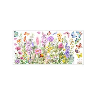 ORIGE HOUSE Self-adhesive Flowers Butterfly Wall Stickers Beautiful Double Sided Background Decor Decals Wall Decoration Waterproof Decorative Wall Decal Window